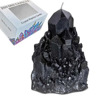 Smokey Black Abundance Quartz Crystal Candle