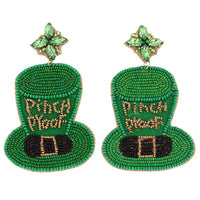 St. Patrick's Day Hat Earrings