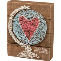 String Art Box Sign - My World