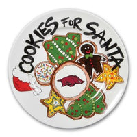 Arkansas Razorbacks Cookies For Santa Plate 10.4"